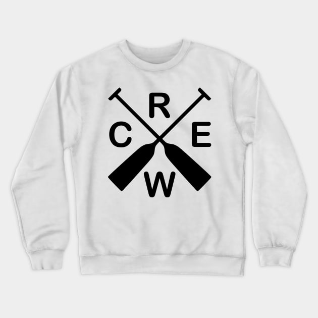 Crossed Paddles Crew Team Squad Watersports Crewneck Sweatshirt by Shirtbubble